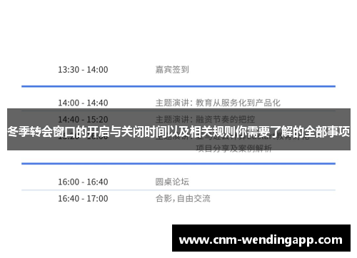 冬季转会窗口的开启与关闭时间以及相关规则你需要了解的全部事项